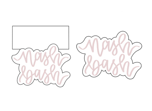 Nash Bash Plaque with or without Banner Cookie Cutters