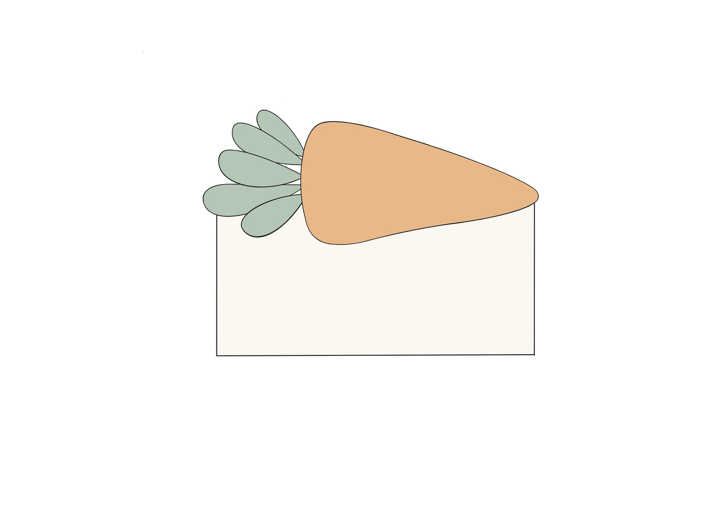 Carrot Plaque Cookie Cutter