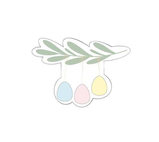 Garland with Hanging Ornaments or Easter Garland with Hanging Eggs Cookie Cutter