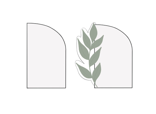 Half Arch Plaque or Half Arch Plaque with Leaf Cookie Cutters