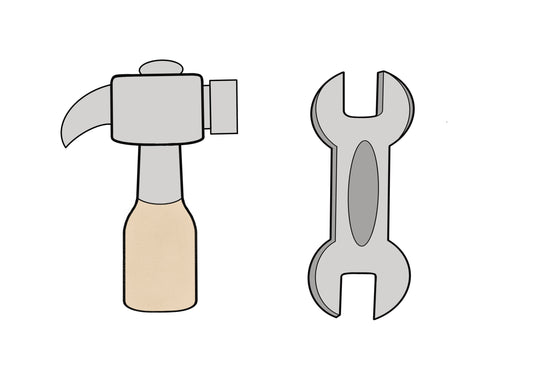 Hammer or Wrench Cookie Cutters
