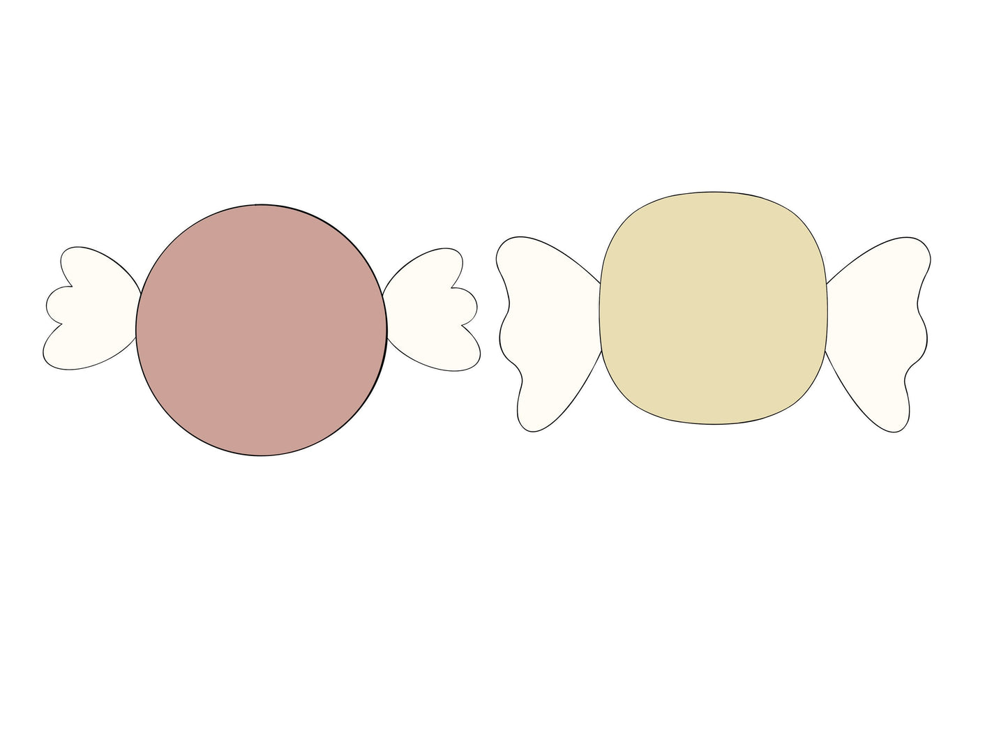 Candy 1 or Candy 2 Cookie Cutters