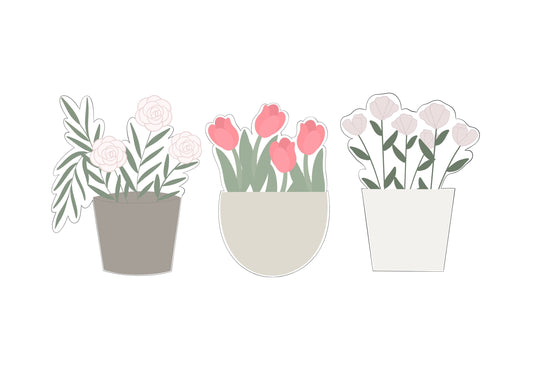 Flowers in Pots 1-3 Cookie Cutter