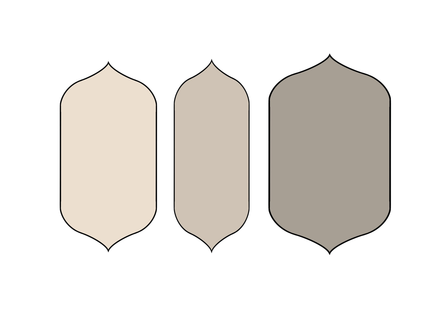 Plaque 5 Regular, Skinny, or Wide Cookie Cutters