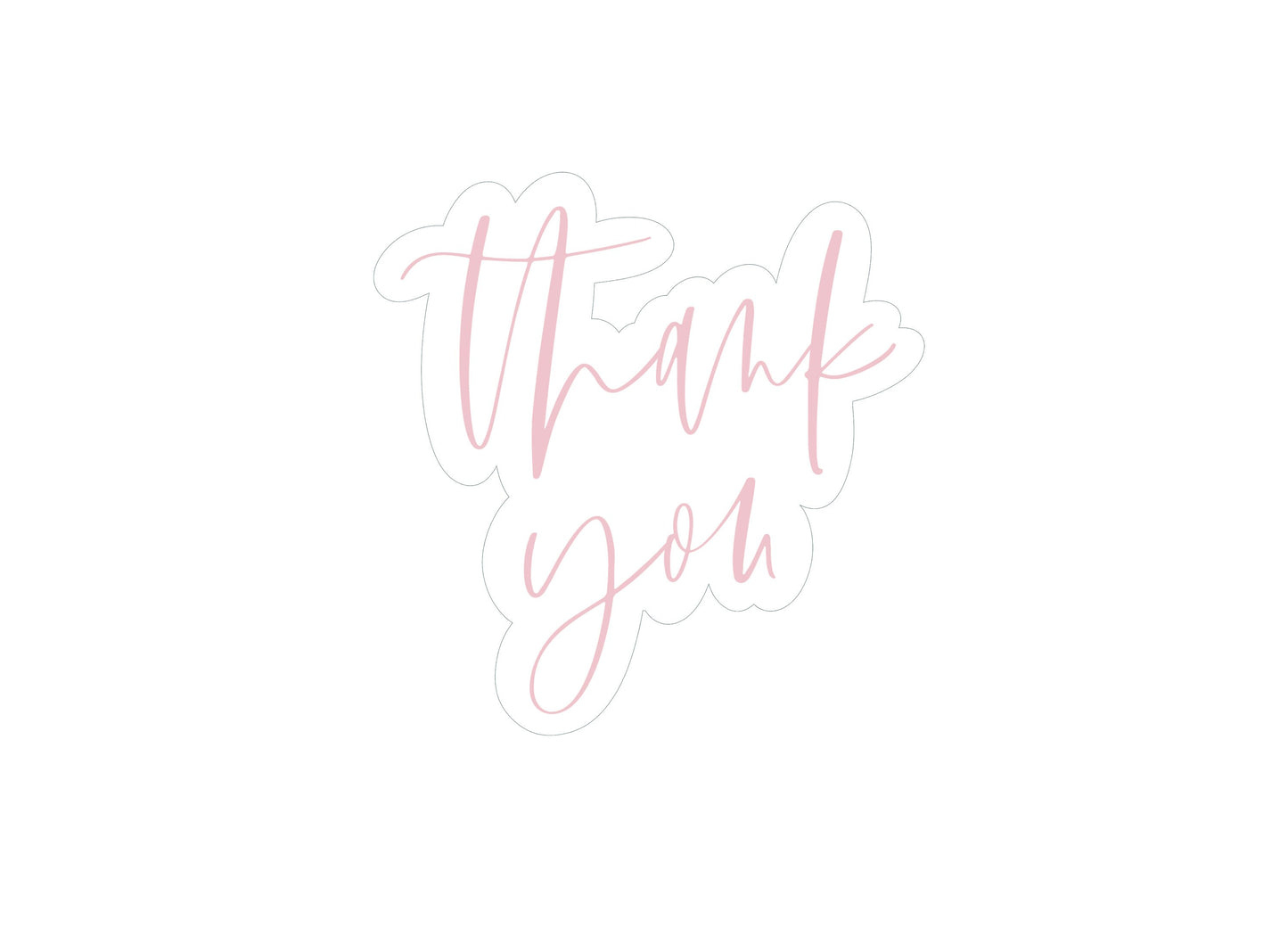 Thank You Plaque Cookie Cutter