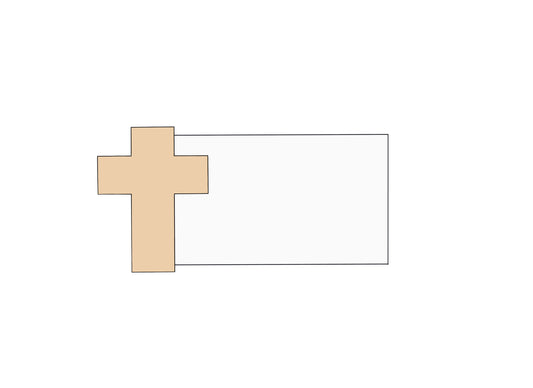 Cross Name Plaque Cookie Cutter