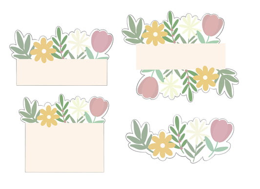 Spring Name Plaque Cookie Cutters