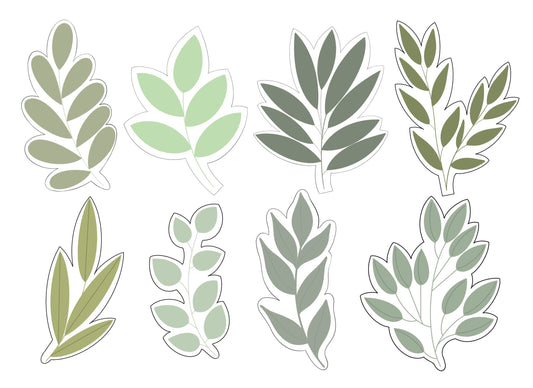 Leaves 1 through 8 Cookie Cutters