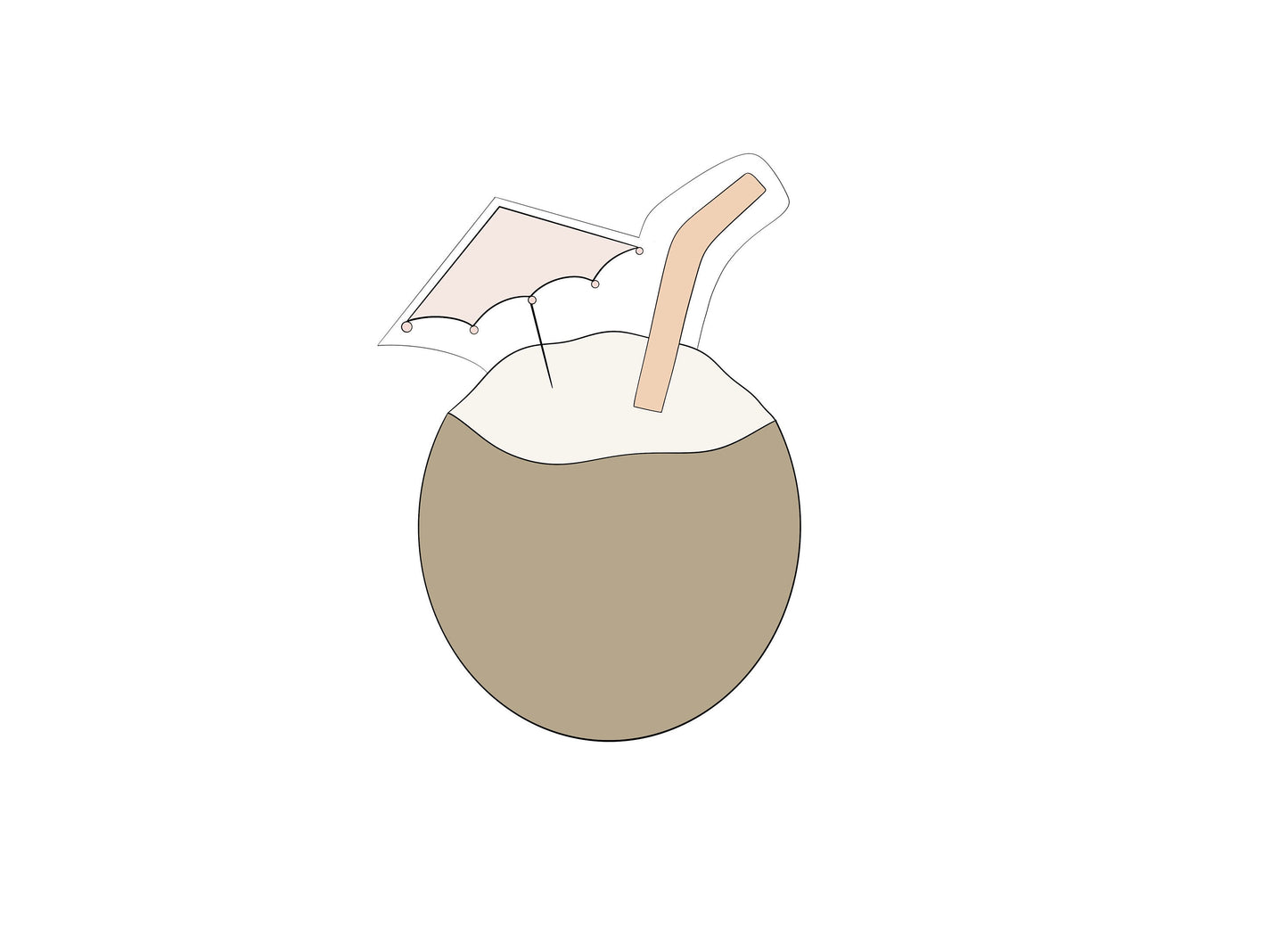 Coconut Drink Cookie Cutter