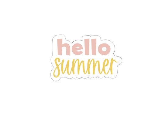 Hello Summer Plaque Cookie Cutter