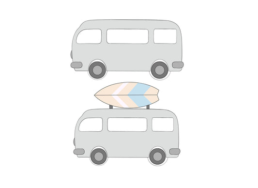 Side Bus with our without Surf Board Cookie Cutters