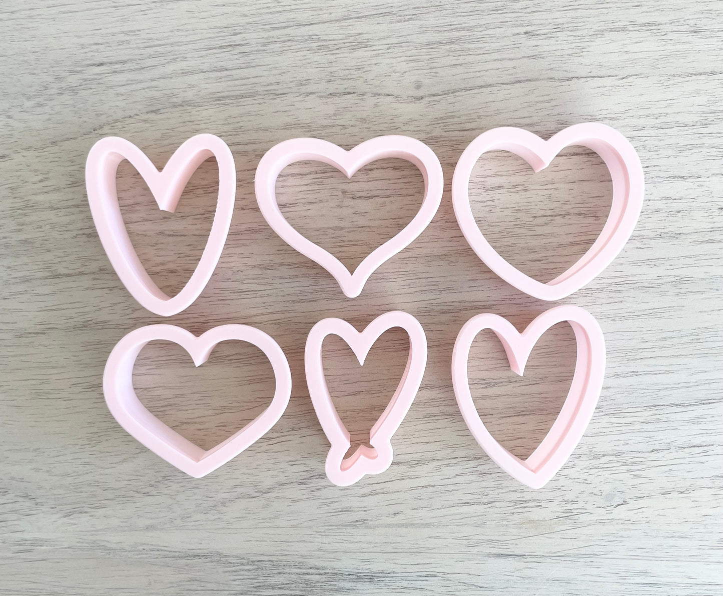 Hearts 1-6 Cookie Cutters