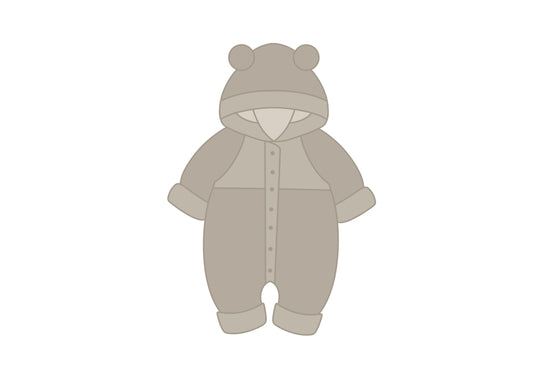 Baby Cozy Bear Outfit Cookie Cutter