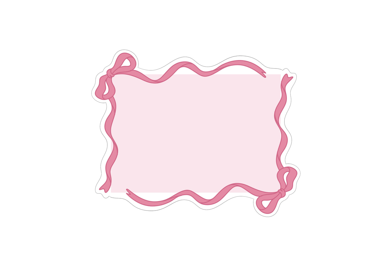 Double Bow Rectangle Cookie Cutter