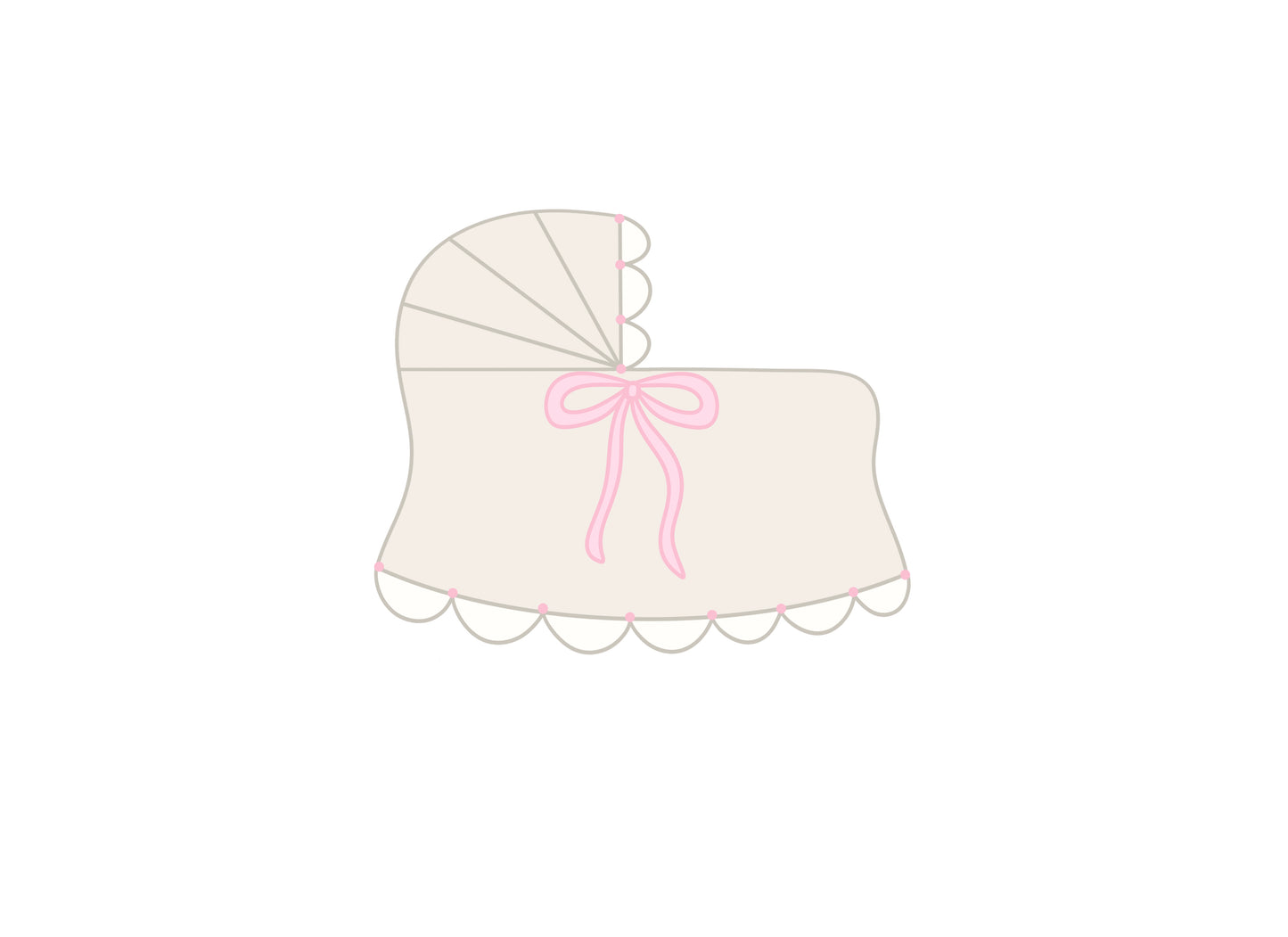 Girly Coquette Bassinet Cookie Cutter