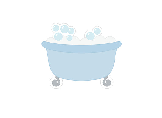 Bathtub with Bubbles Cookie Cutter