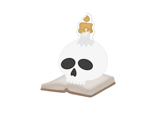 Book with Skull & Candle Cookie Cutter