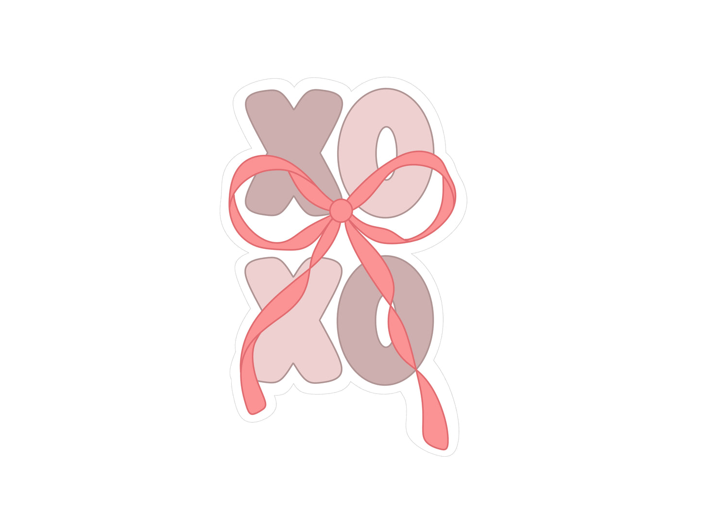 XOXO with Bow Cookie Cutter