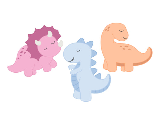 Cute Triceratops, T-Rex, or Brontosaurus Cookie Cutters