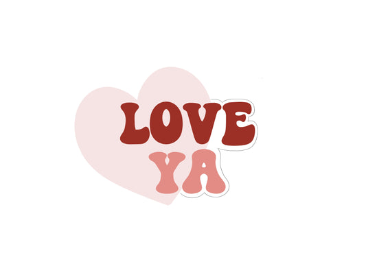 Love Ya with Heart Cookie Cutter