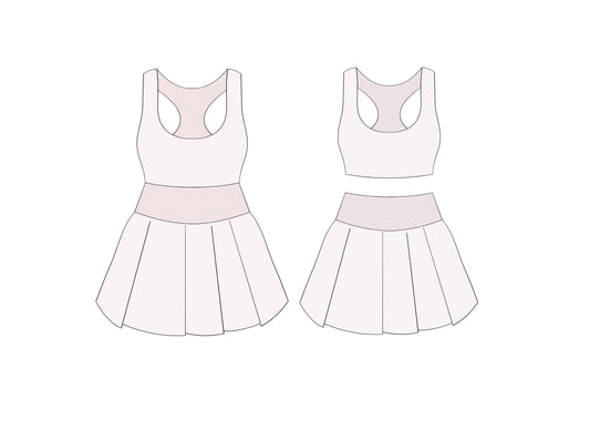 Sport Outfit Set Combined or Bra & Skirt Set Cookie Cutters