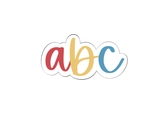 abc Lower Case Cursive Cookie Cutter