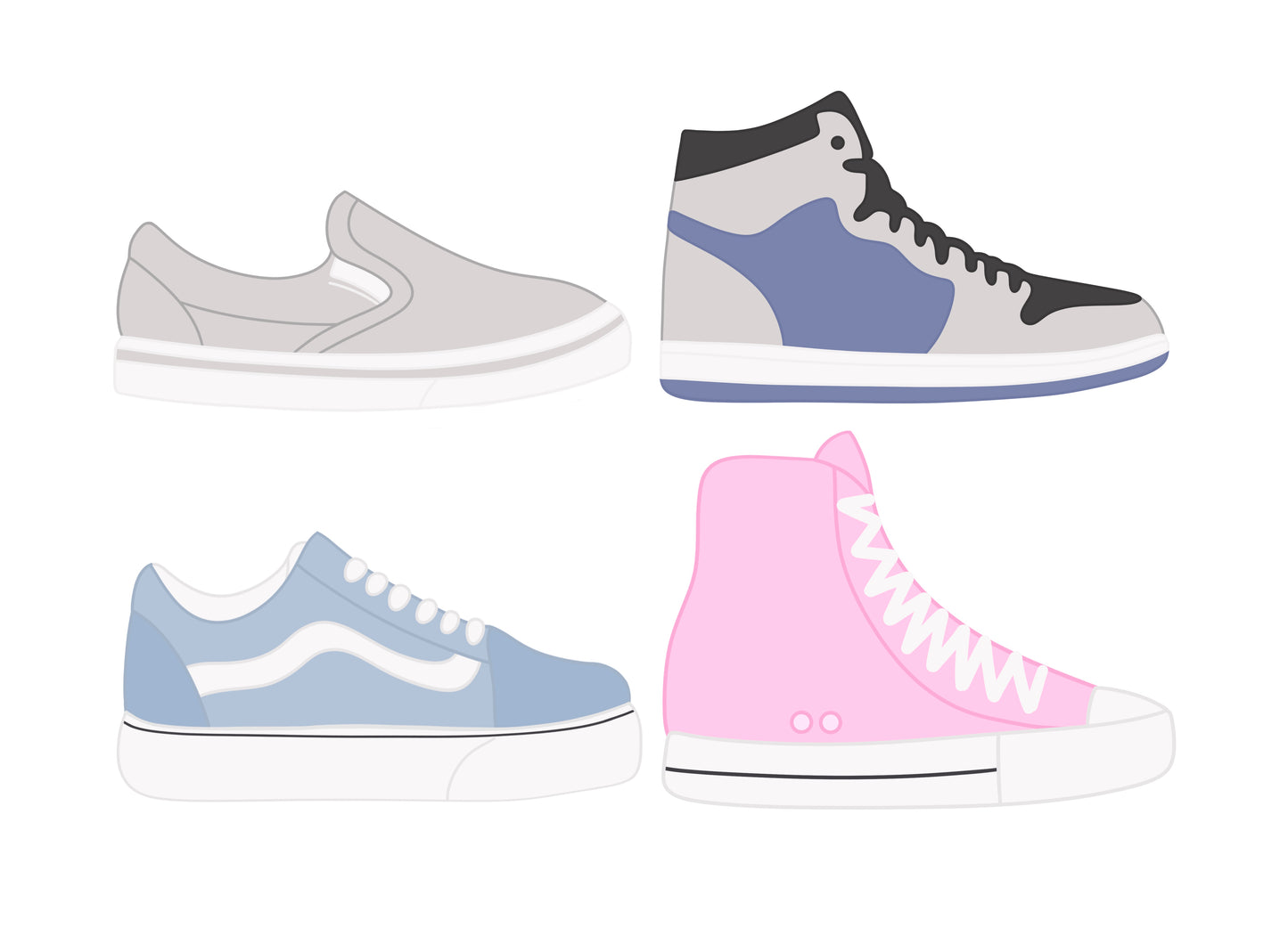 Casual Trendy Shoe 1, 2, 3, or 4 Cookie Cutters
