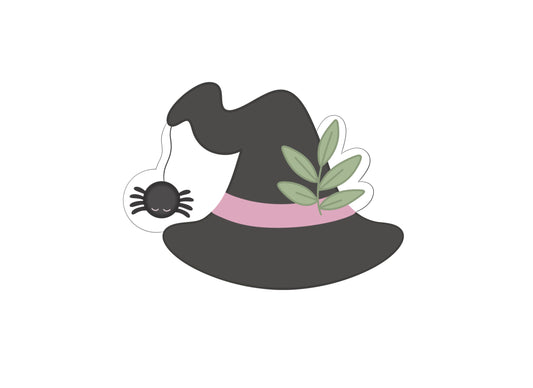 Witch Hat with Spider and Greenery Cookie Cutter