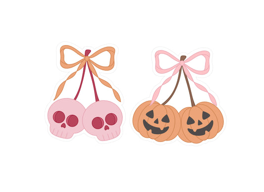 Skull Cherries or Pumpkin Cherries Cookie Cutters