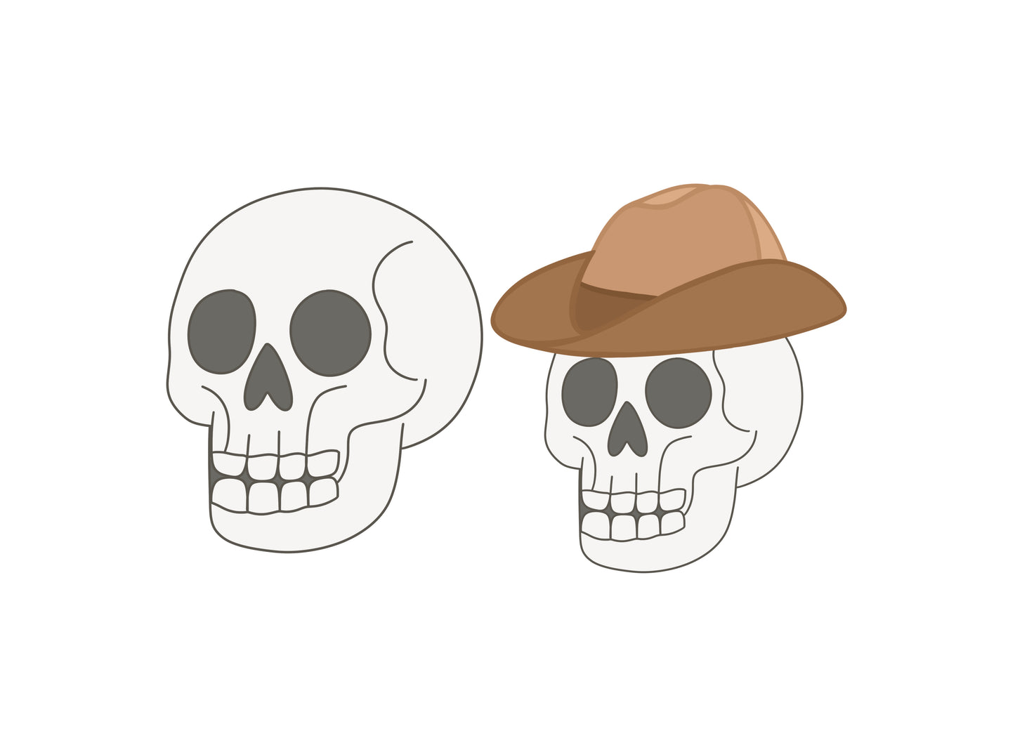 Skull 2024 or Skull 2024 with Cowboy Hat Cookie Cutter