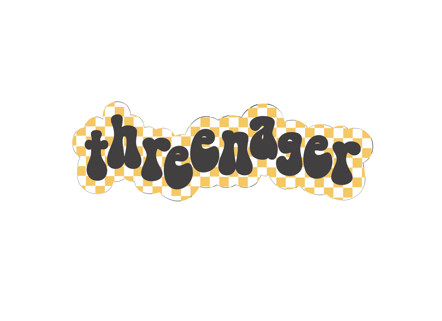 Threenager Plaque Cookie Cutter