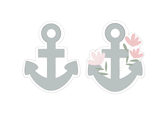 Anchor or Anchor with Florals Cookie Cutters