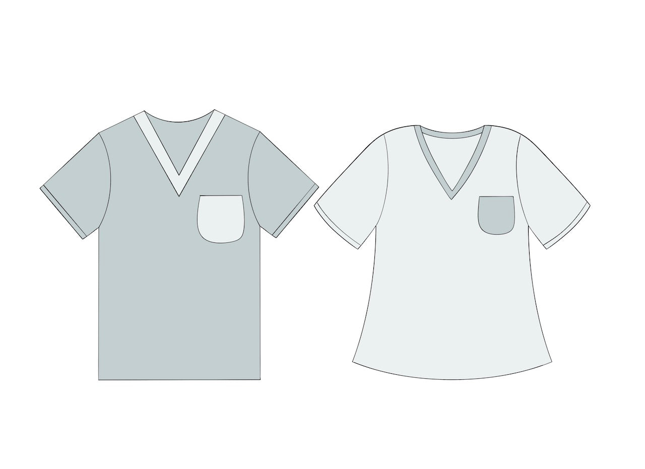 Scrub Top/T-Shirt 1 or 2 Cookie Cutters