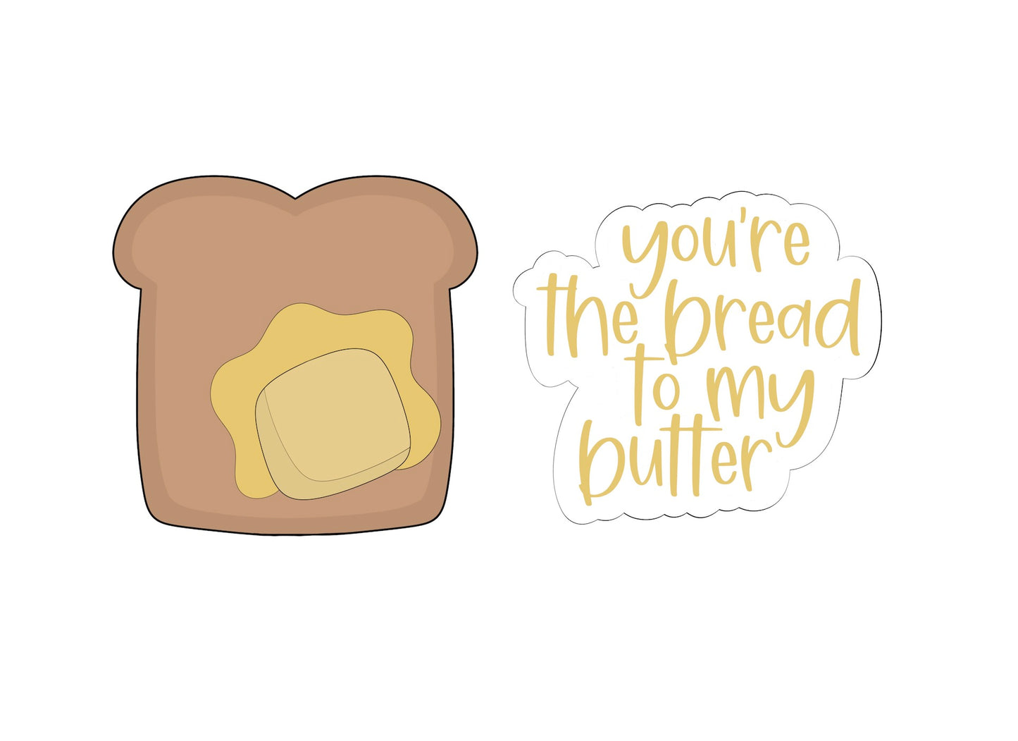 You're The Bread To My Butter Valentine's Set Cookie Cutters