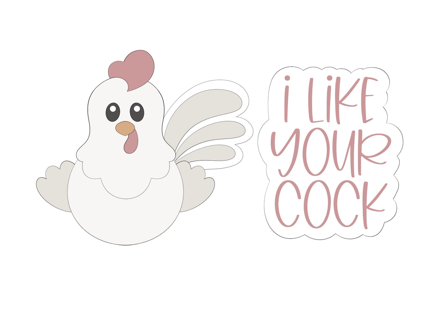 I Like Your Cock Valentine's Set Cookie Cutters