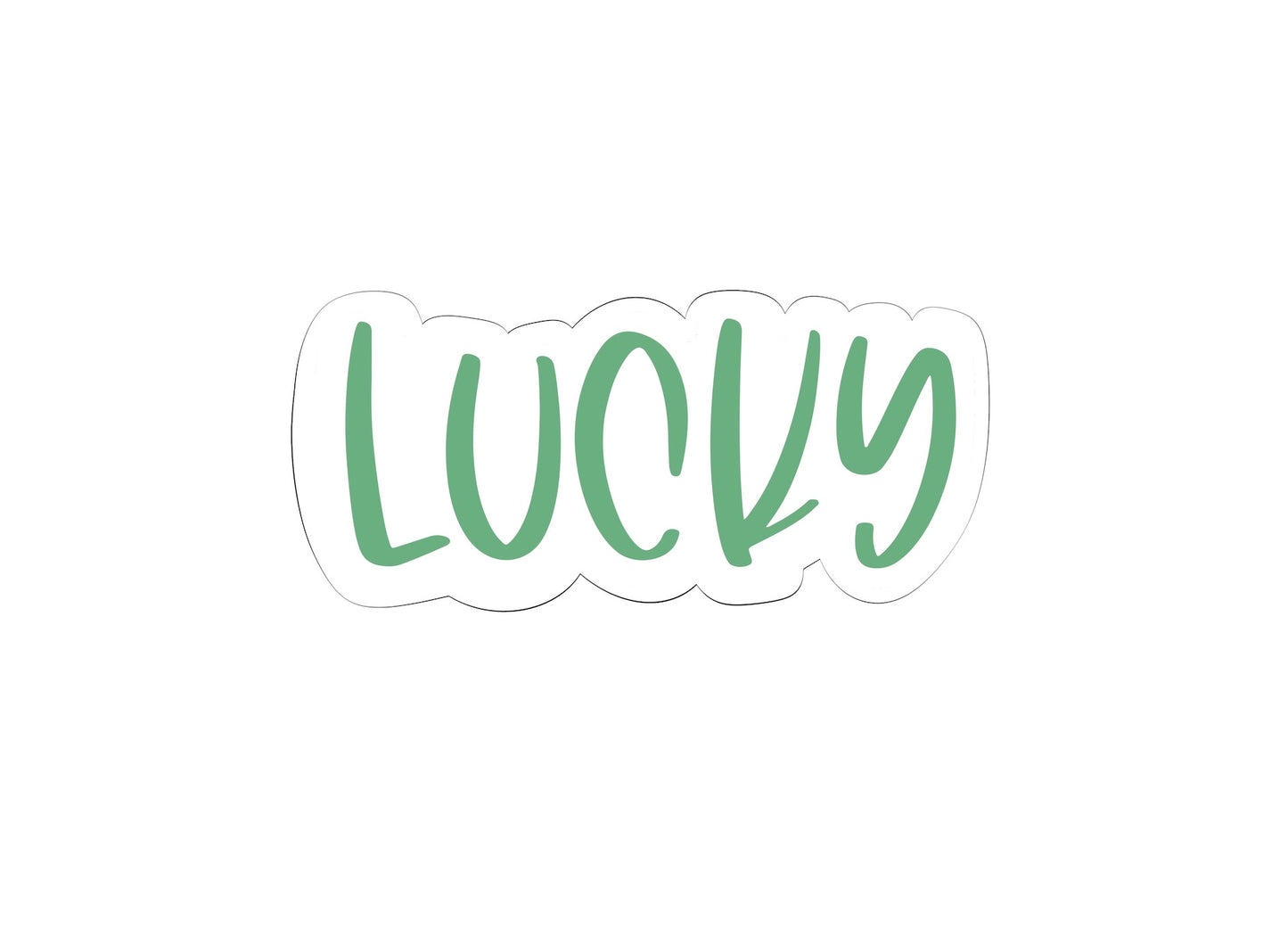 Lucky Font Plaque 2 Cookie Cutter