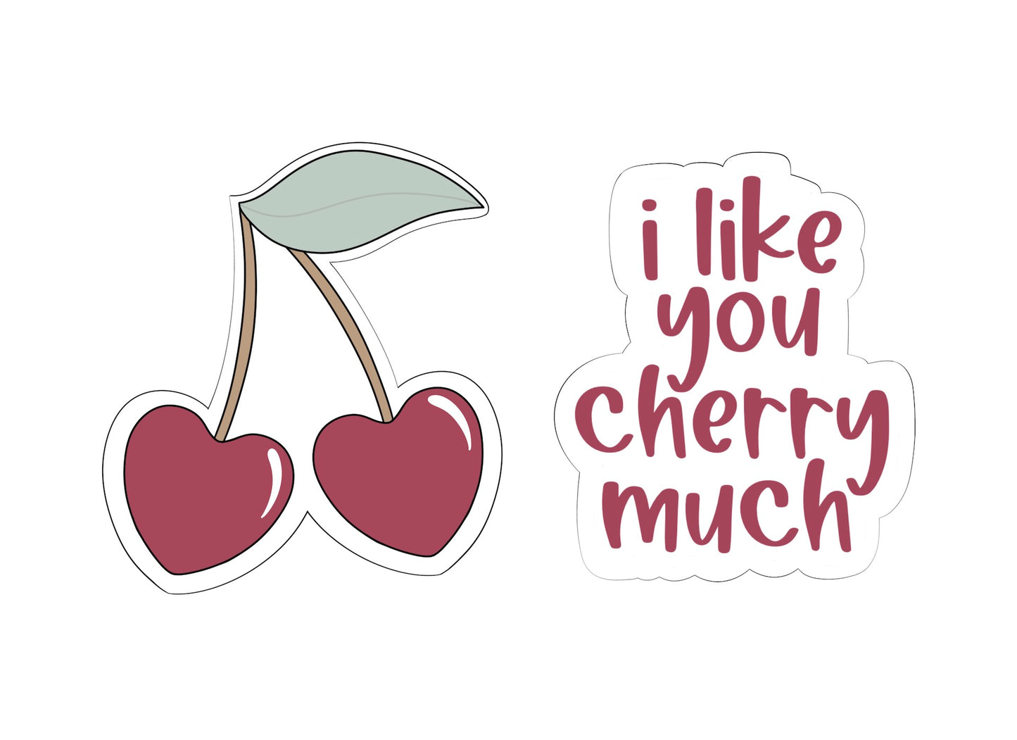 I Like You Cherry Much Valentine's Set Cookie Cutters