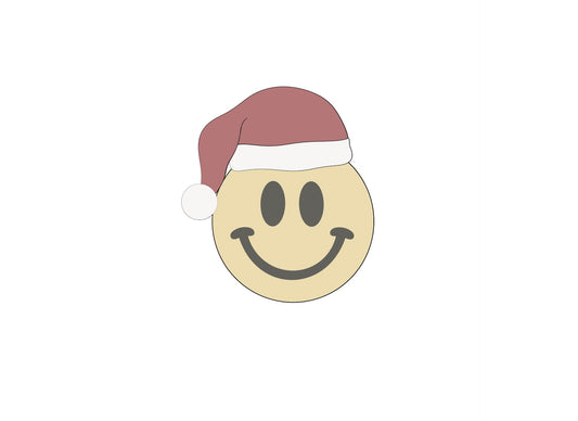 Smiley with a Santa Hat Cookie Cutter