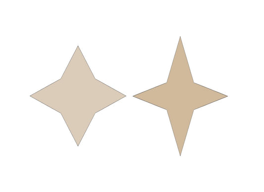 Diamond Stars 1 or 2 Cookie Cutters