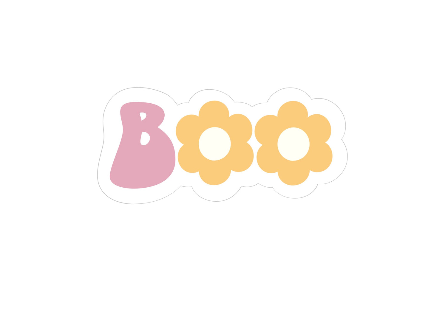 Groovy Daisy Boo Plaque Cookie Cutter