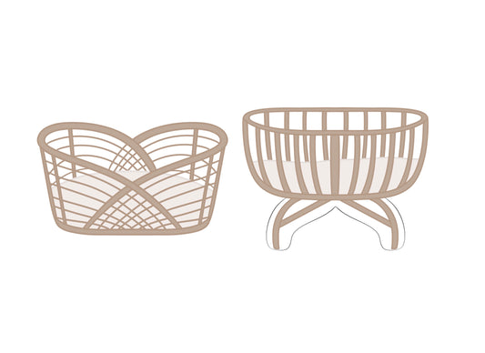 Rattan Baby Baskets with or without Legs Cookie Cutters