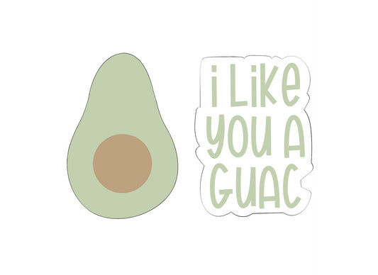 Avocado, I Like You A Guac Valentine's Set Cookie Cutters