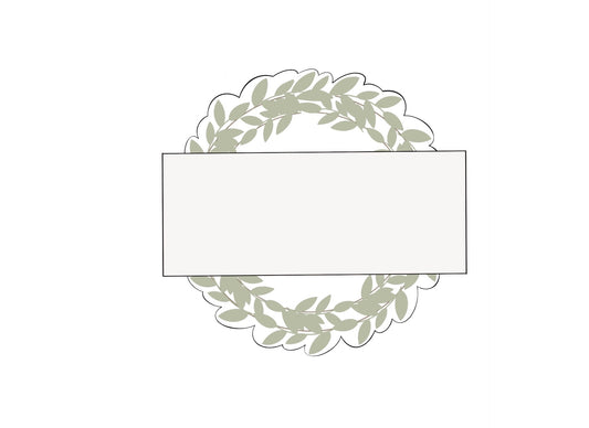 Wreath Name Plaque Cookie Cutter