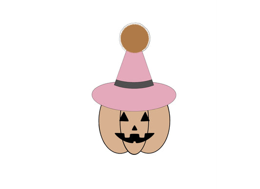 Pumpkin with Witch Party Hat Cookie Cutter