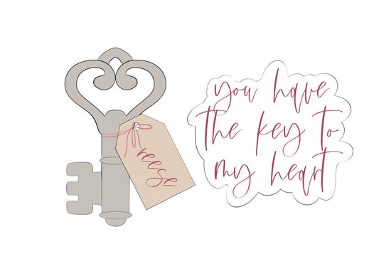 You Have The Key To My Heart Valentine's Set Cookie Cutters