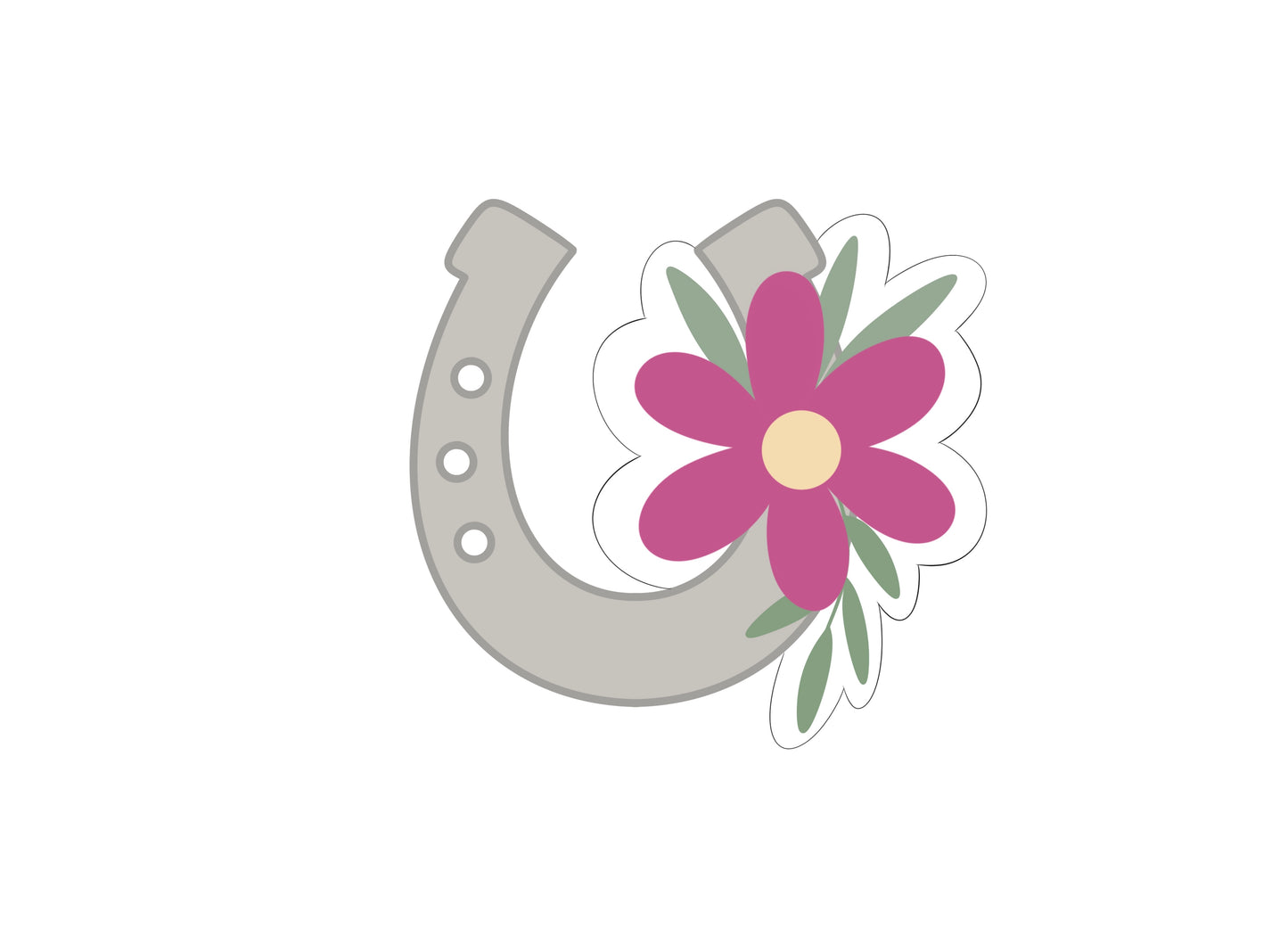 Floral Horseshoe Cookie Cutter