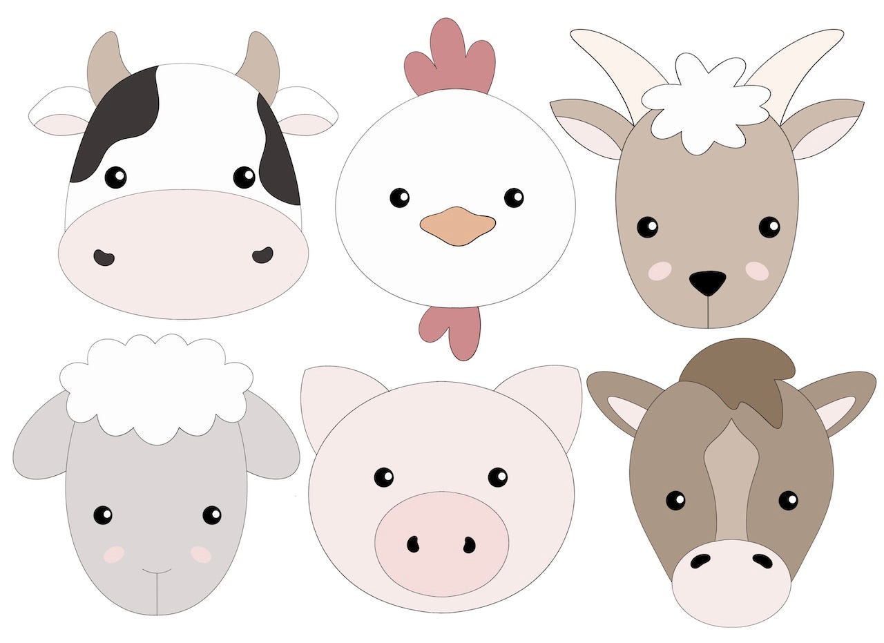 Farm Animal Faces Cookie Cutters
