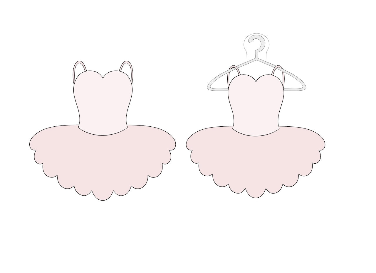 Tutu 1 with or without Hanger Cookie Cutters