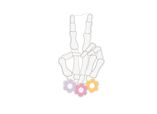 Skeleton Peace Sign Cookie Cutter