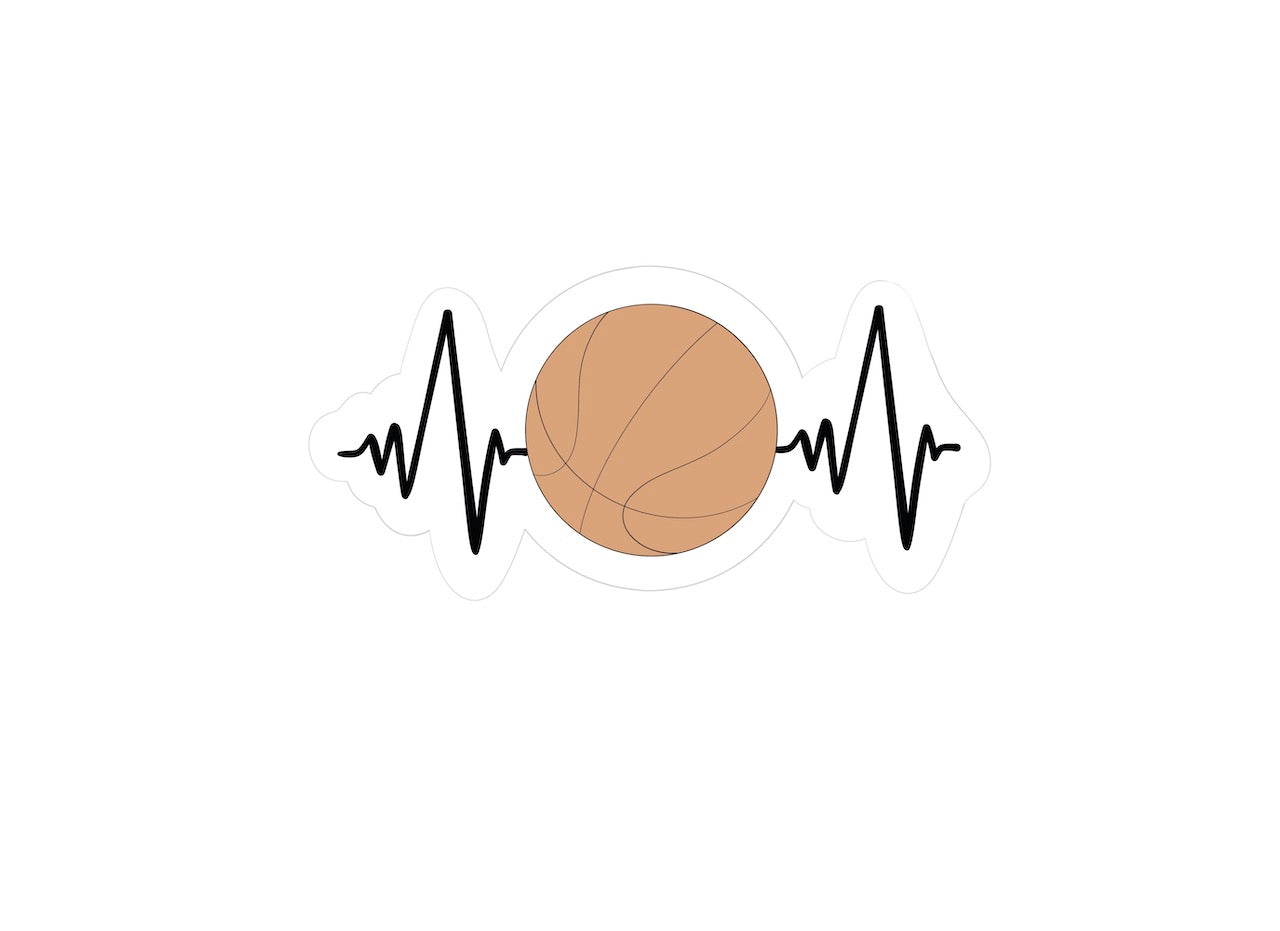 Sport Ball Heartbeat (baseball, soccer, tennis, basketball, golf. volleyball, softball) Cookie Cutters